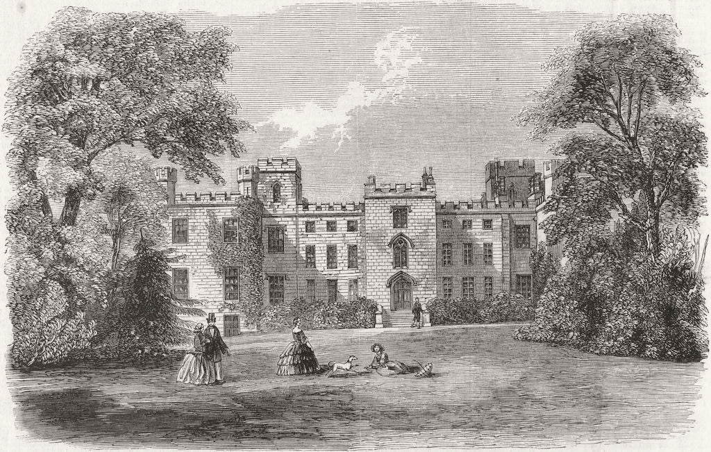 YORKS. Mulgrave Castle, Whitby  1858 old antique vintage print picture